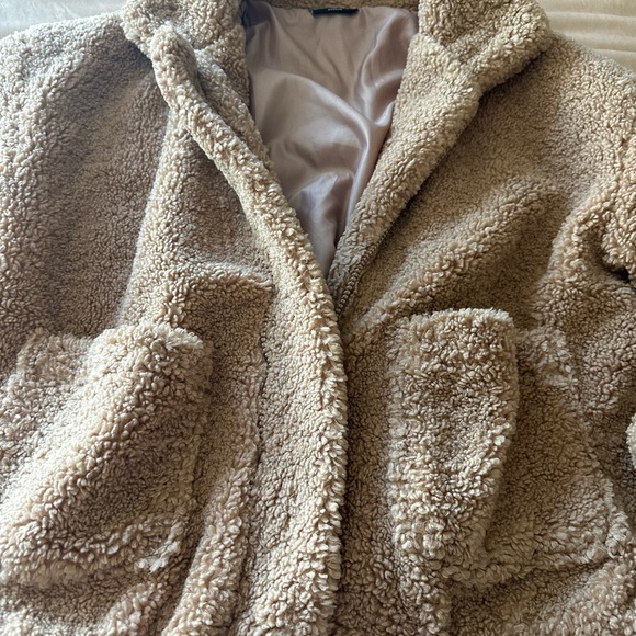 Vici Plush Tan Sherpa Coat - Picture 5 of 5